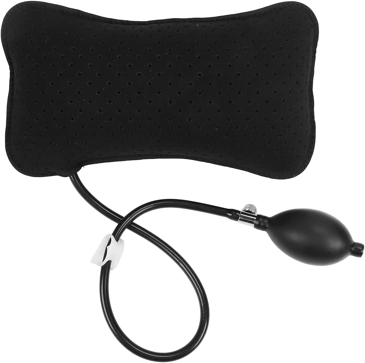 Inflatable lumbar pillow for lower-back support